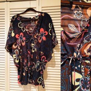 Divided Multicolor FloralTunic